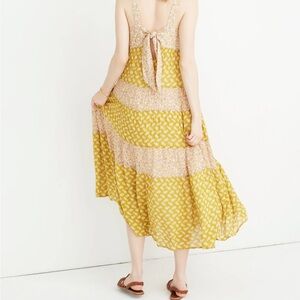Madewell Yellow and Pink Floral Dress